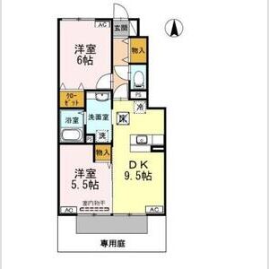 2DK 間取り図