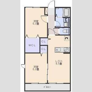 2LDK 間取り図