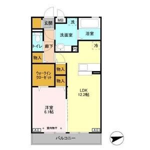 1LDK 間取り図