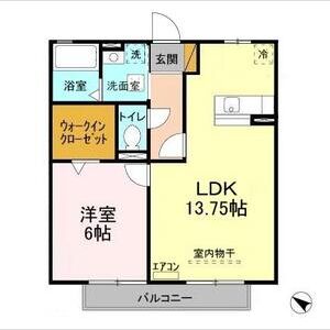 1LDK 間取り図