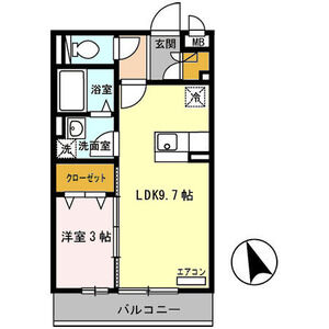 1LDK 間取り図