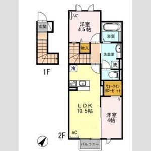 2LDK 間取り図