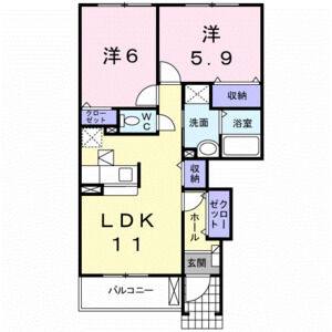 2LDK 間取り図