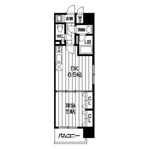1DK 間取り図