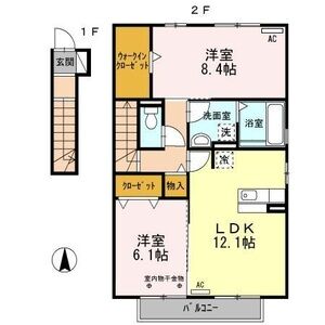 2LDK 間取り図