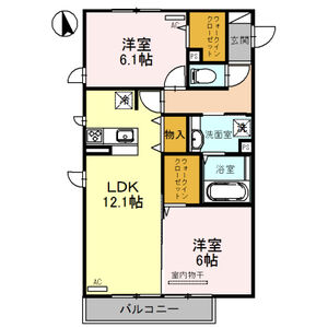 2LDK 間取り図