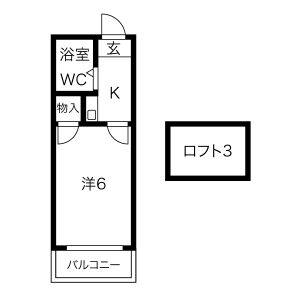 1K 間取り図