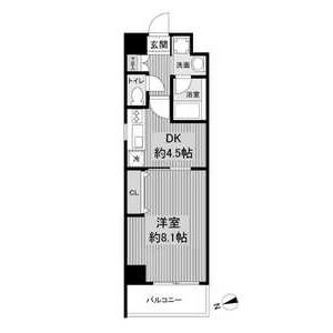 1DK 間取り図