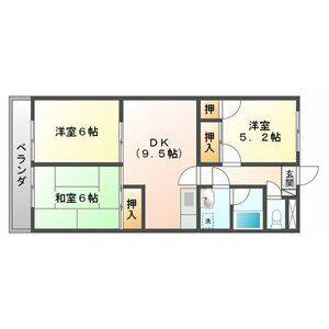 3DK 間取り図
