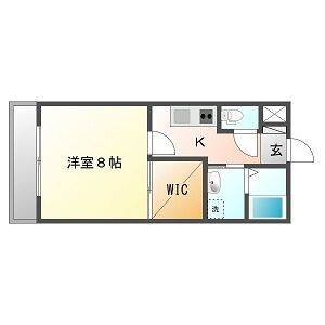 1K 間取り図