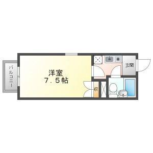 1K 間取り図