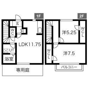 2LDK 間取り図