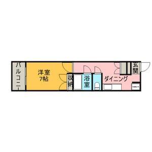 1DK 間取り図