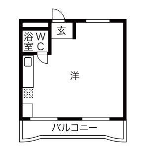 ワンルーム 間取り図
