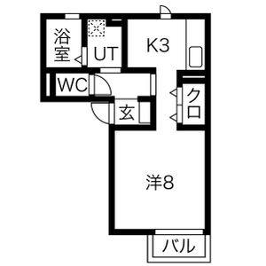 1K 間取り図