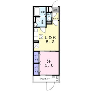 1LDK 間取り図