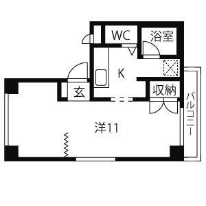 1K 間取り図