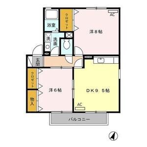 2DK 間取り図