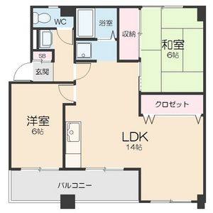 2LDK 間取り図