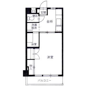 1K 間取り図