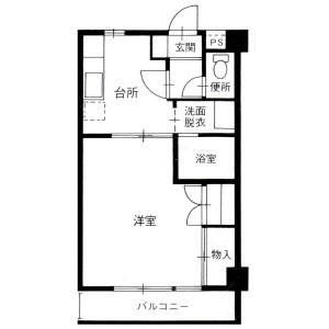 1K 間取り図