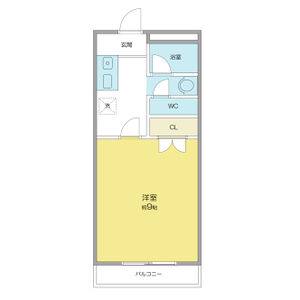 1K 間取り図
