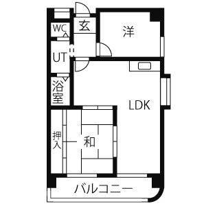 2LDK 間取り図