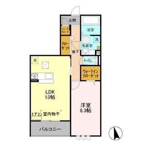 1LDK 間取り図