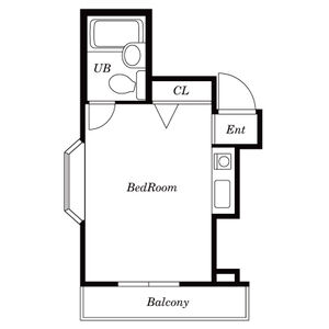 1R 間取り図
