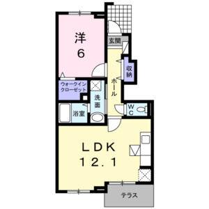1LDK 間取り図
