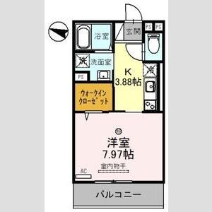 1K 間取り図