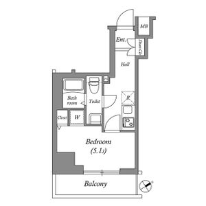 1K 間取り図