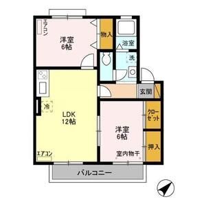 2LDK 間取り図