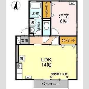 1LDK 間取り図