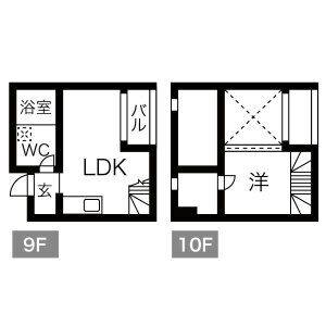 1LDK 間取り図