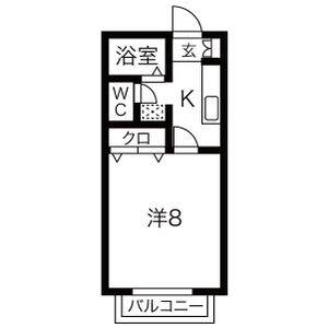 1K 間取り図
