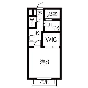 1K 間取り図