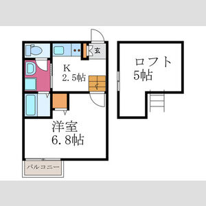 1K 間取り図