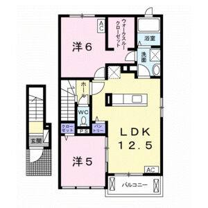 2LDK 間取り図
