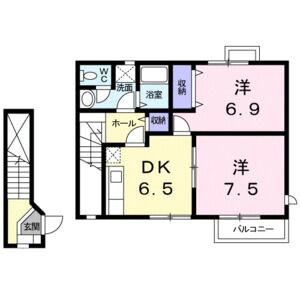 2DK 間取り図