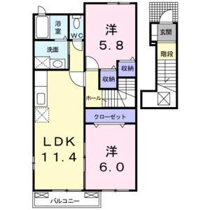 2LDK 間取り図