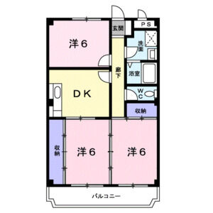 3DK 間取り図