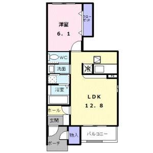 1LDK 間取り図