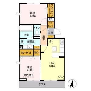 2LDK 間取り図
