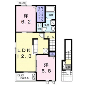 2LDK 間取り図