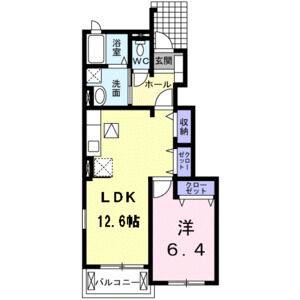 1LDK 間取り図