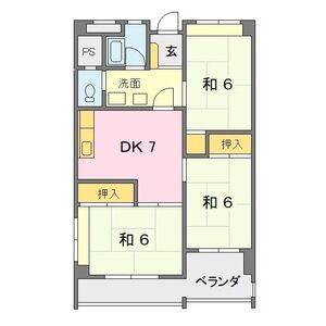 2DK 間取り図