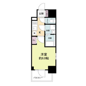 1K 間取り図