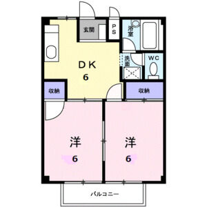 2DK 間取り図