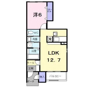 1LDK 間取り図